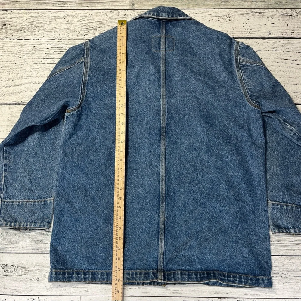 Vintage 90s Polo‎ Ralph Lauren Jean Chore Trucker Jacket Coat Shirt Size Medium